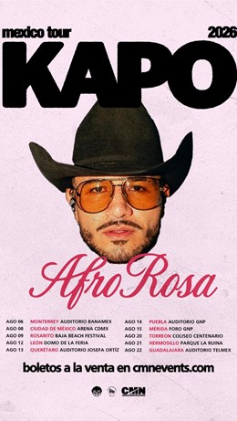 Kapo anuncia su Afro Rosa Mexico Tour 2026 con 10 conciertos