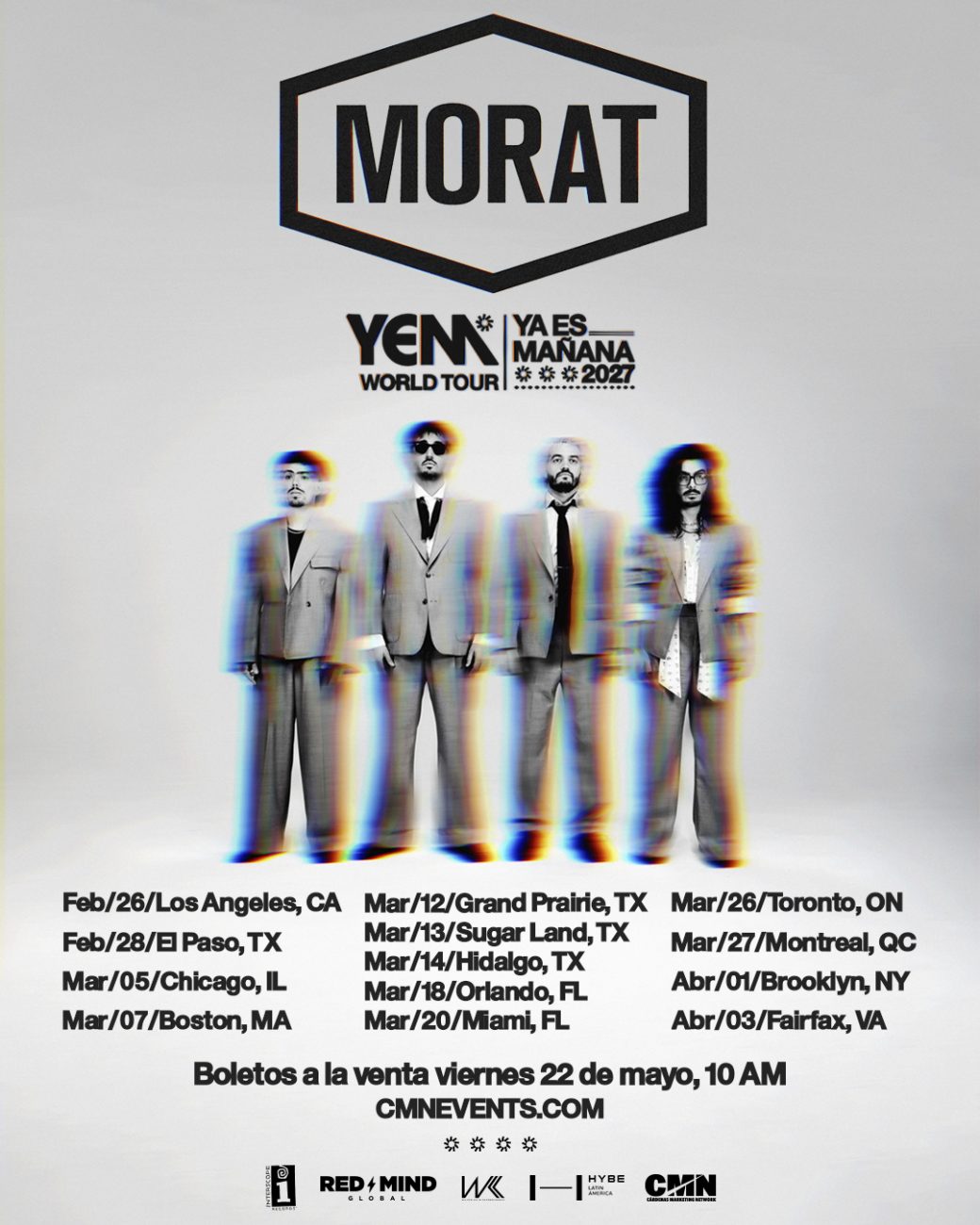 Morat anuncia gira 2027 por Estados Unidos y Canadá