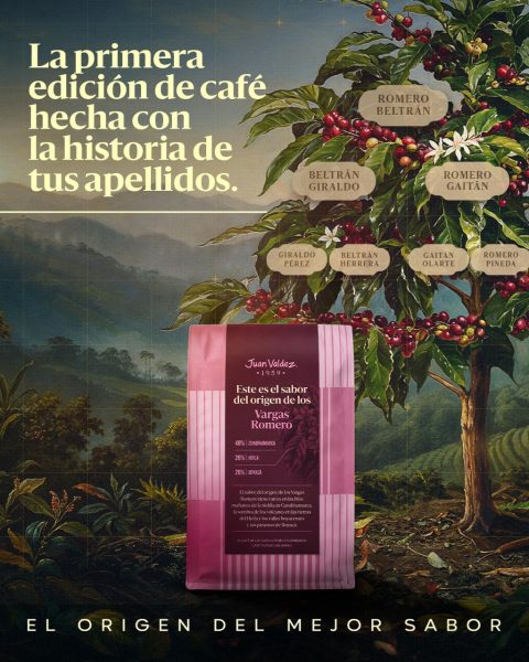 Juan Valdez El sabor de tu origen: así convierte tus apellidos en una mezcla de café