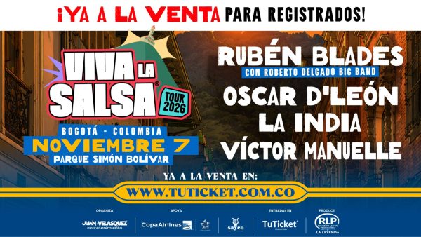 Viva La Salsa Tour 2026: Rubén Blades, La India y más en Bogotá