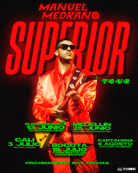 Manuel Medrano anuncia Superior Tour por Colombia: fechas y ciudades