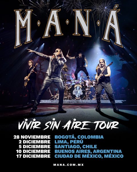 Maná anuncia concierto en Bogotá por sus 40 años de trayectoria
