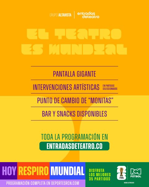 Teatro Astor Plaza transmitirá el Mundial 2026 con experiencia en vivo