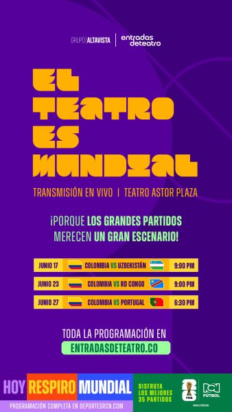 Teatro Astor Plaza transmitirá el Mundial 2026 con experiencia en vivo