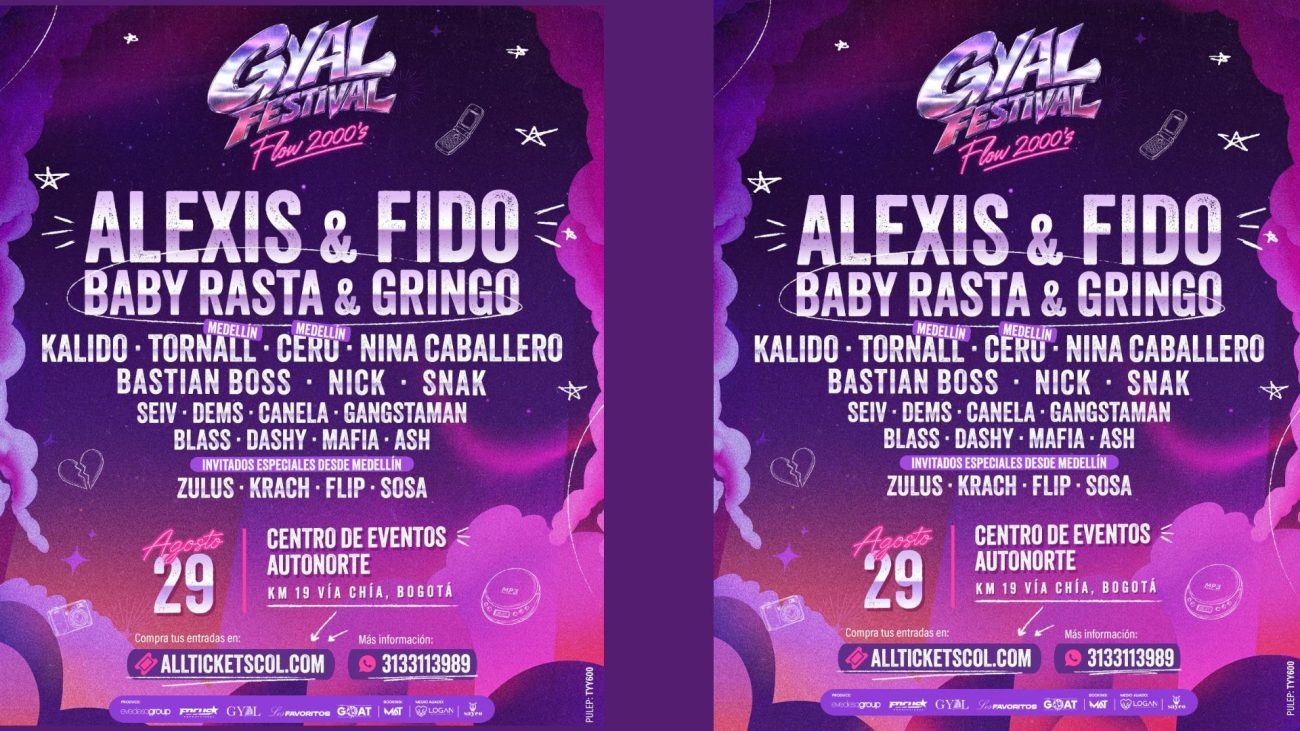 GYAL Festival 2026: Bogotá recibirá a íconos del reggaetón en agosto