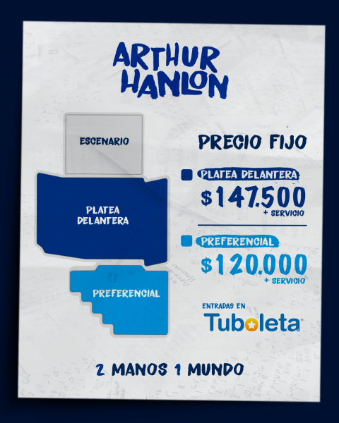 Arthur Hanlon regresa a Bogotá con su gira "2 Manos, 1 Mundo