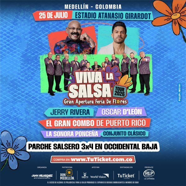 Viva La Salsa 2026 abrirá la Feria de las Flores en Medellín