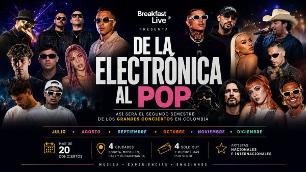 Conciertos en Colombia 2026: la agenda de Breakfast Live para el segundo semestre
