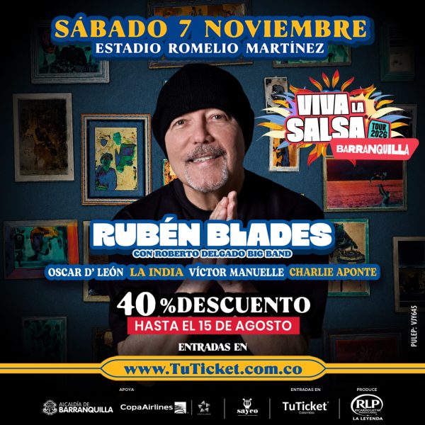 Rubén Blades confirma concierto de despedida en Barranquilla con Viva La Salsa Tour 2026